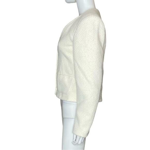 Anine Bing Anitta V-Neck Jacket Ivory Woven Women’s Sz M - Picture 4 of 12